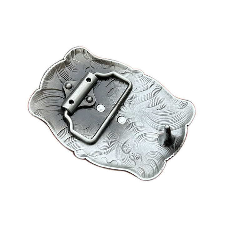 Cintura in pelle fai da te con fibbia a forma di toro Texas Longhorn da uomo - image 1