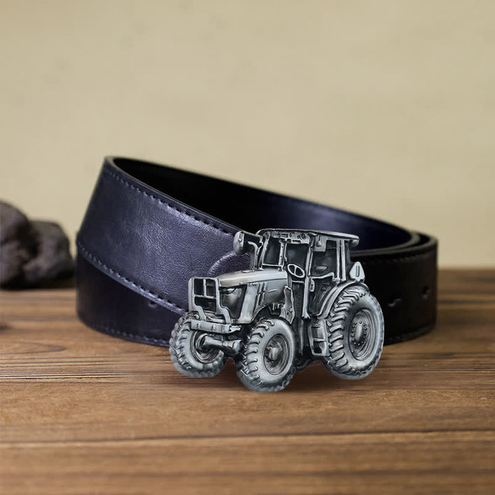 Cintura in pelle con fibbia trattore country fai da te da uomo