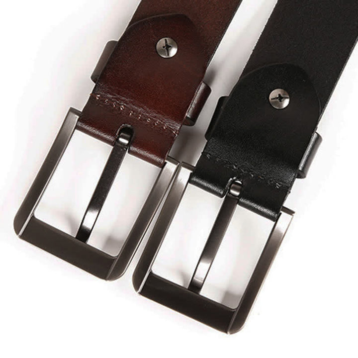 Cintura in pelle con rivetti in metallo pesante per motociclisti