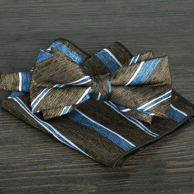 Set di 2 papillon formali da uomo con motivo a pois e fiori