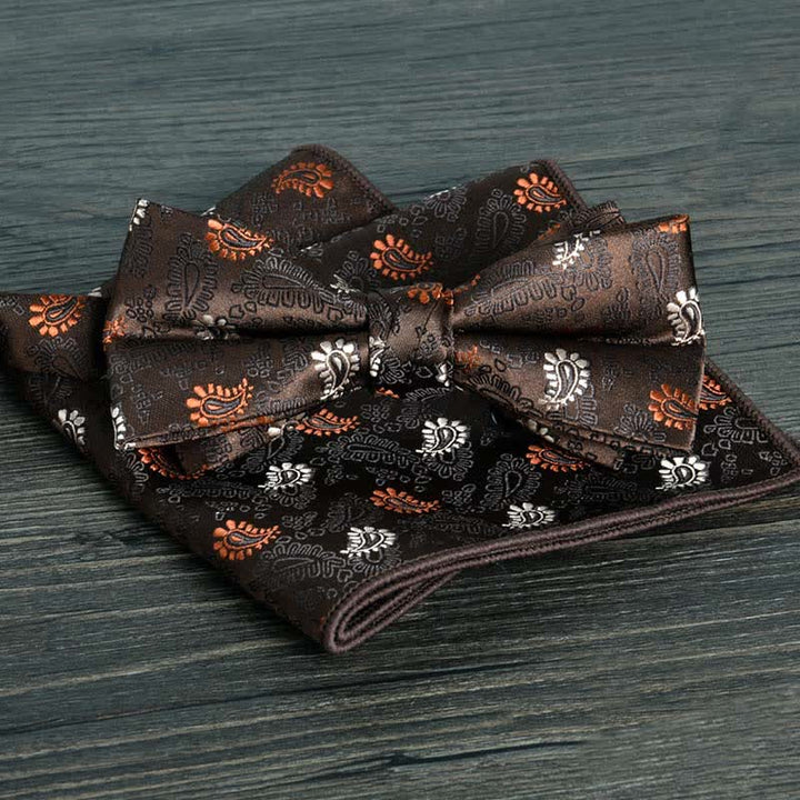 Set di 2 papillon formali da uomo con motivo a pois e fiori