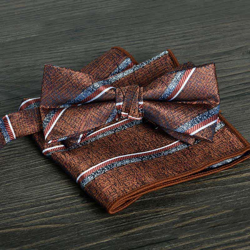 Set di 2 papillon formali da uomo con motivo a pois e fiori