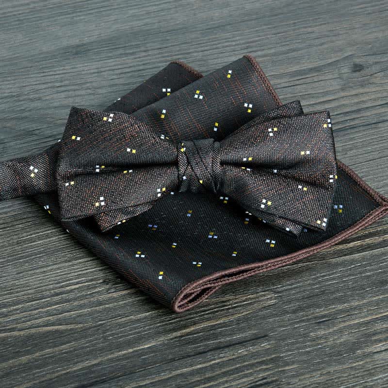 Set di 2 papillon formali da uomo con motivo a pois e fiori - Stile n. 1 - image 1