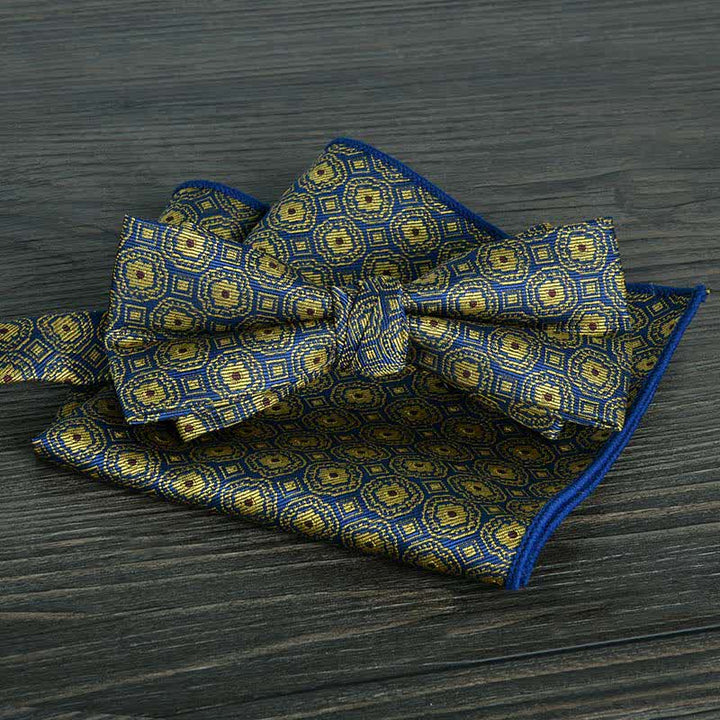 Set di 2 papillon formali da uomo con motivo a pois e fiori