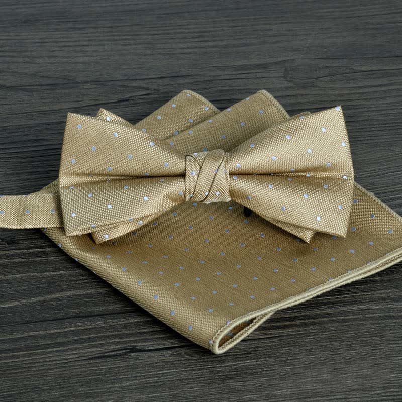 Set di 2 papillon formali da uomo con motivo a pois e fiori