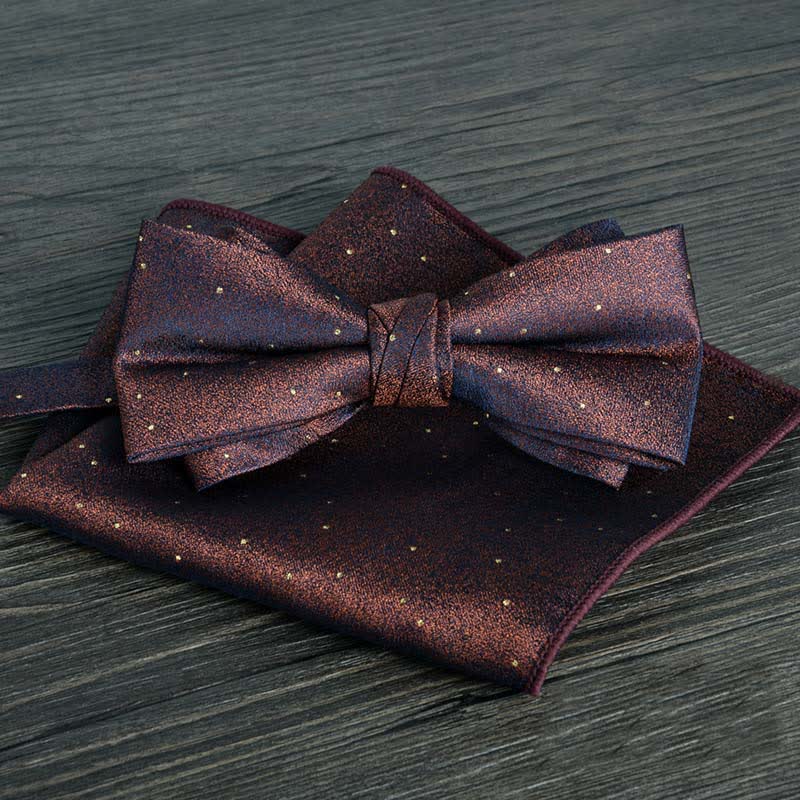 Set di 2 papillon formali da uomo con motivo a pois e fiori