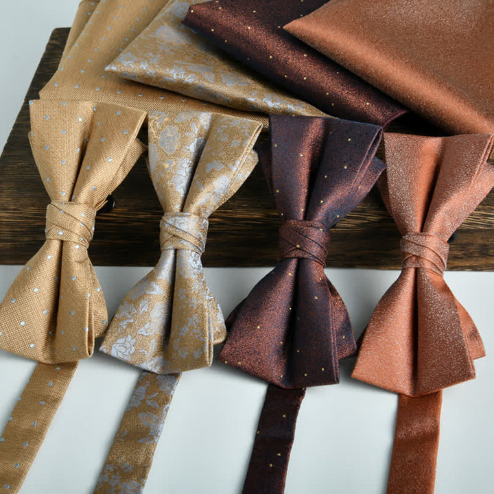 Set di 2 papillon formali da uomo con motivo a pois e fiori