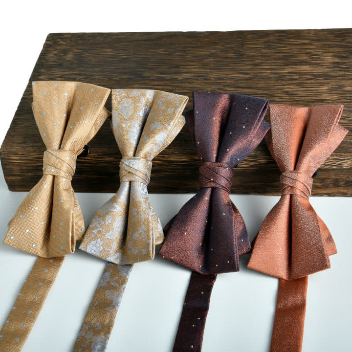 Set di 2 papillon formali da uomo con motivo a pois e fiori