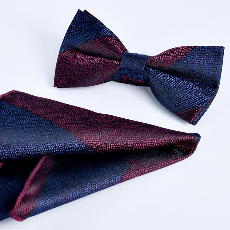 Set di 2 papillon formali da uomo bordeaux da uomo