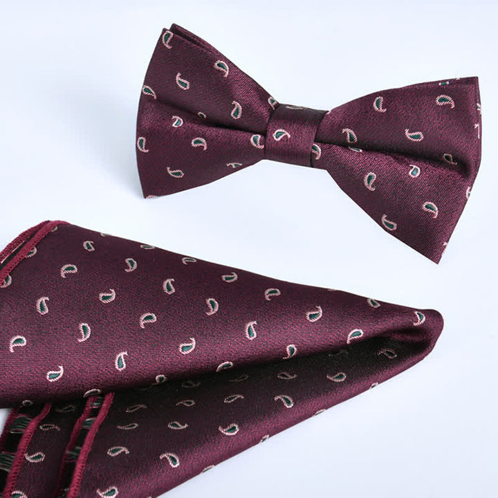 Set di 2 papillon formali da uomo bordeaux da uomo