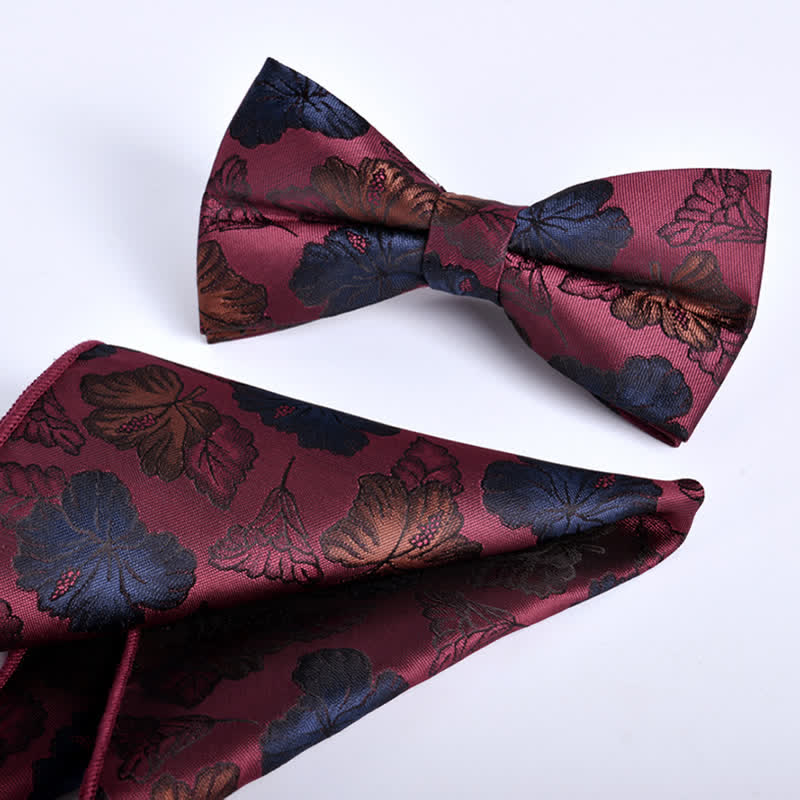 Set di 2 papillon formali da uomo bordeaux da uomo