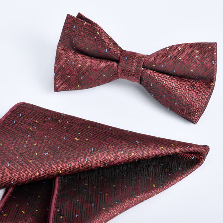 Set di 2 papillon formali da uomo bordeaux da uomo