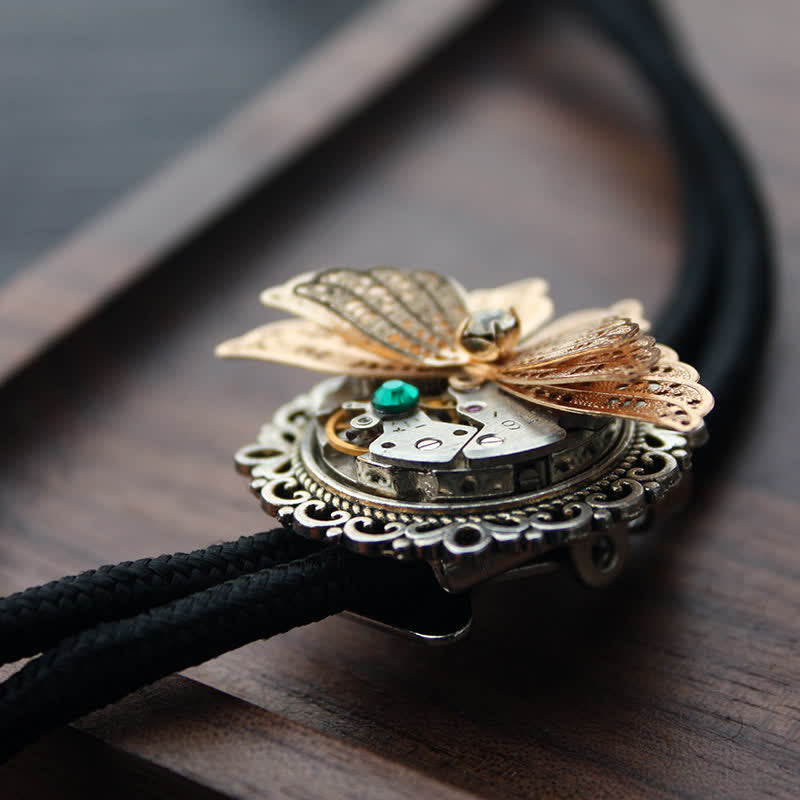 Cravatta Bolo con ciondolo a farfalla 3D Steampunk