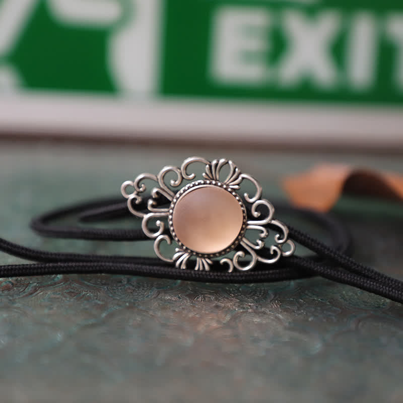 Cravatta Bolo con ciondolo in smalto colorato finto Artsy - Rosa - Corda - image 10