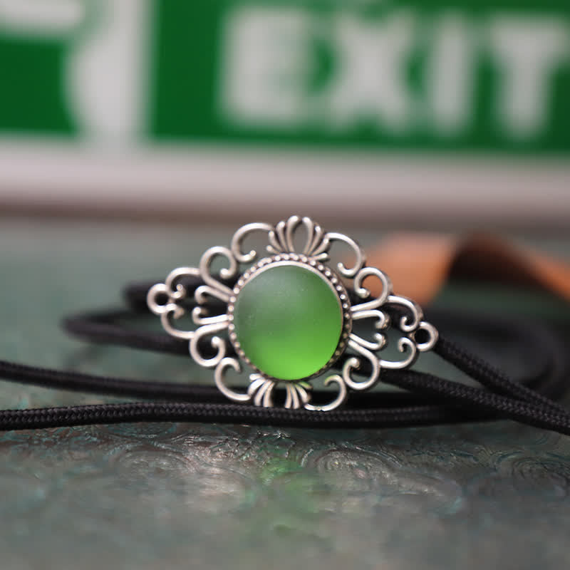 Cravatta Bolo con ciondolo in smalto colorato finto Artsy - Verde - Corda - image 6