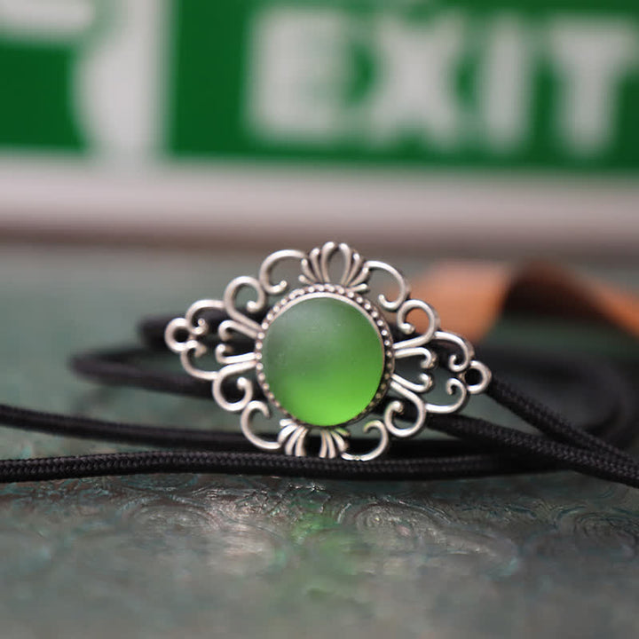 Cravatta Bolo con ciondolo in smalto colorato finto Artsy - Verde - Corda - image 6