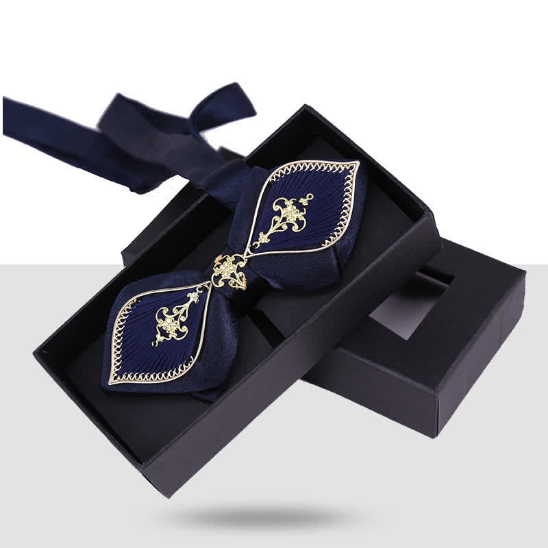 Papillon da uomo con motivo floreale dorato a forma di ramo di uccello - Marina Militare - image 7