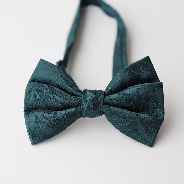 Papillon da uomo con motivo a foglie vintage