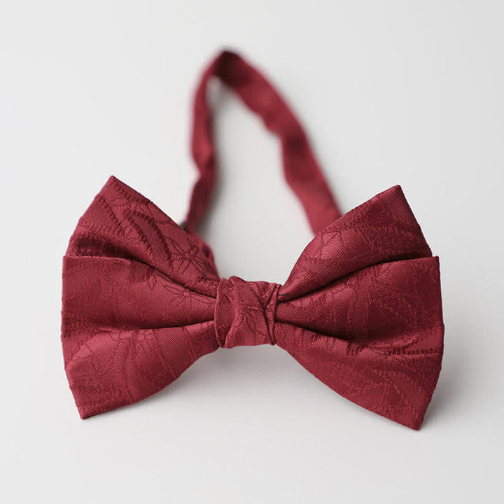Papillon da uomo con motivo a foglie vintage