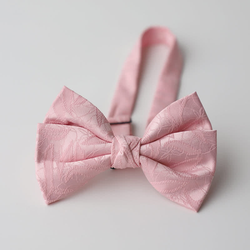 Papillon da uomo con motivo a foglie vintage
