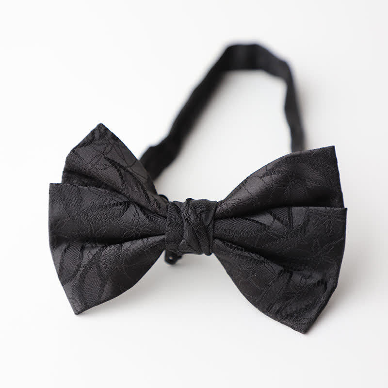 Papillon da uomo con motivo a foglie vintage
