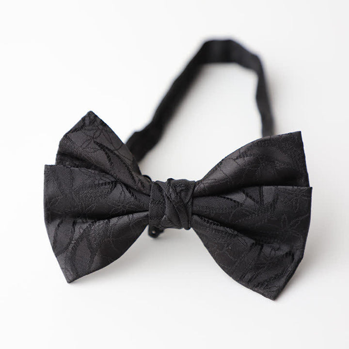 Papillon da uomo con motivo a foglie vintage