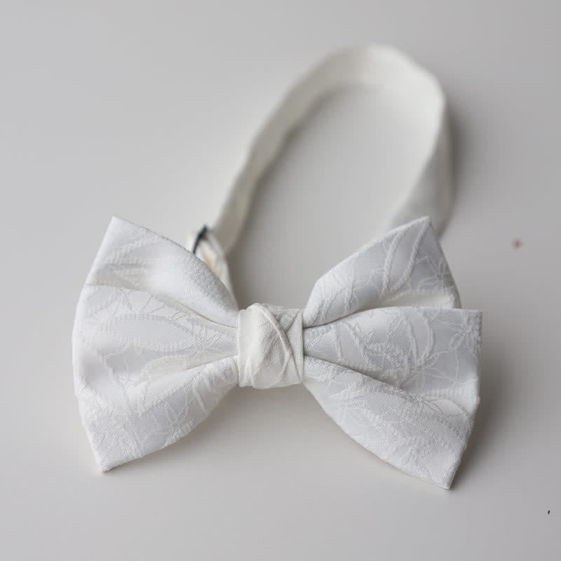 Papillon da uomo con motivo a foglie vintage