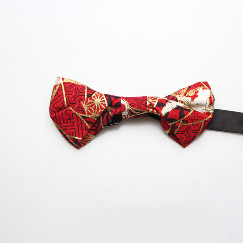 Papillon da uomo in cotone con motivo reale