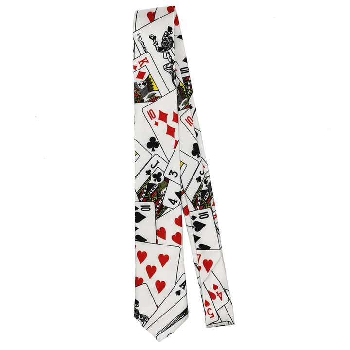 Cravatta da uomo a tema carte da gioco da poker