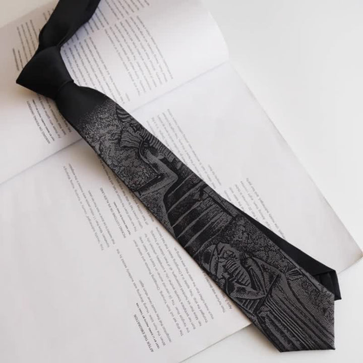 Cravatta nera da uomo con codice di Hammurabi - image 4