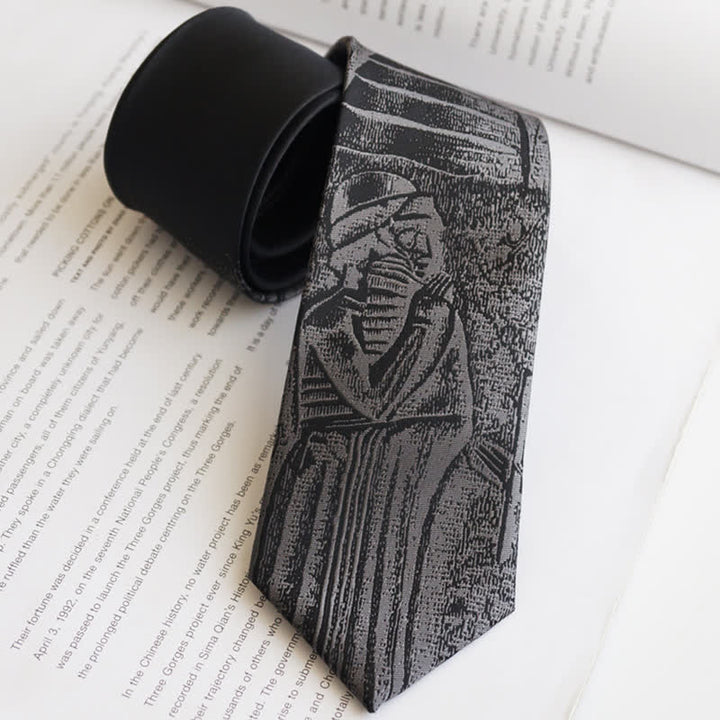 Cravatta nera da uomo con codice di Hammurabi - image 6