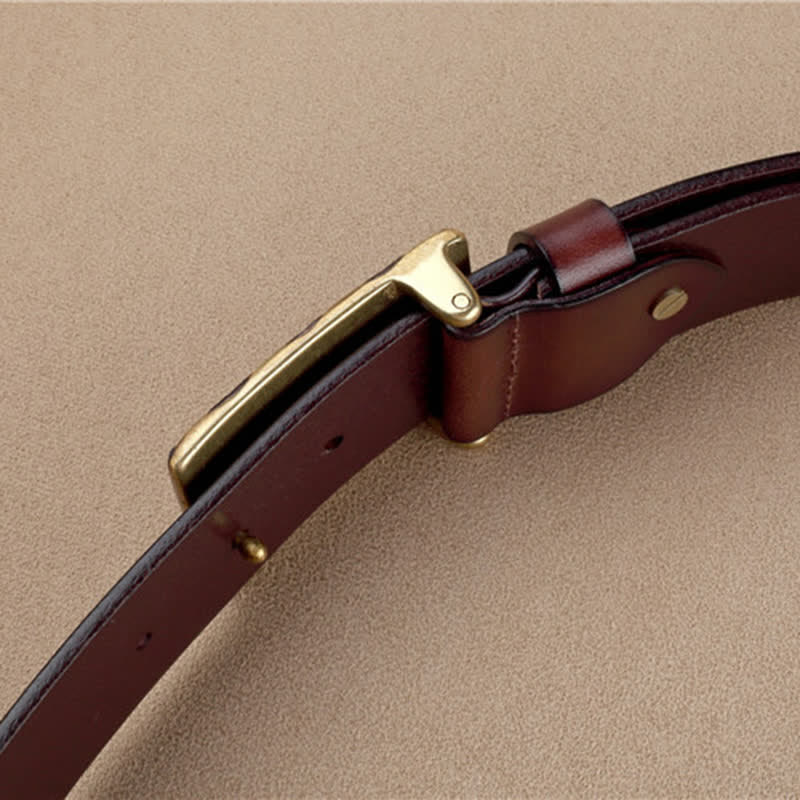 Cintura in pelle da uomo in stile geometrico a scacchi