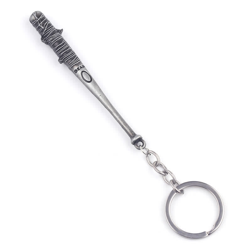 Portachiavi con ciondolo a forma di mazza da baseball con punta affilata - Latta antica - image 4