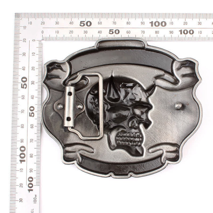 Cintura in pelle con fibbia Lucky 13 "King Of Fools" fai da te da uomo