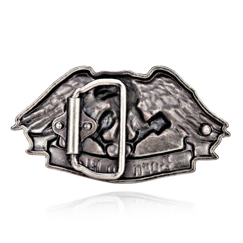 Cintura in pelle con fibbia "Born To Ride Eagle" fai da te da uomo