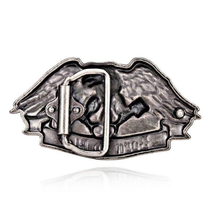 Cintura in pelle con fibbia "Born To Ride Eagle" fai da te da uomo