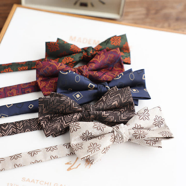 Papillon da uomo con motivo floreale vintage per abito da sposa