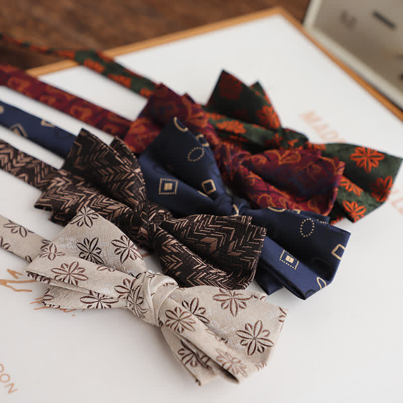 Papillon da uomo con motivo floreale vintage per abito da sposa