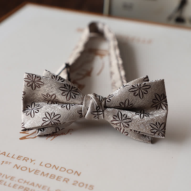 Papillon da uomo con motivo floreale vintage per abito da sposa