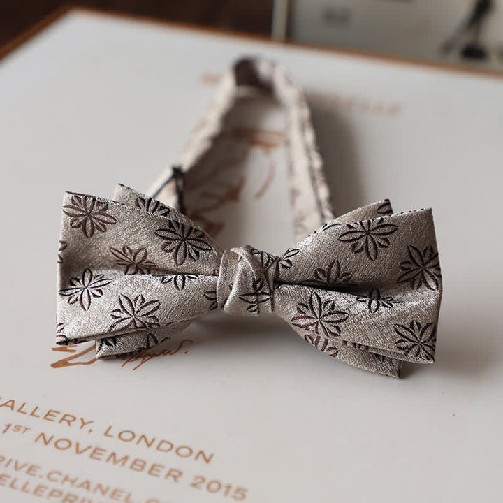 Papillon da uomo con motivo floreale vintage per abito da sposa