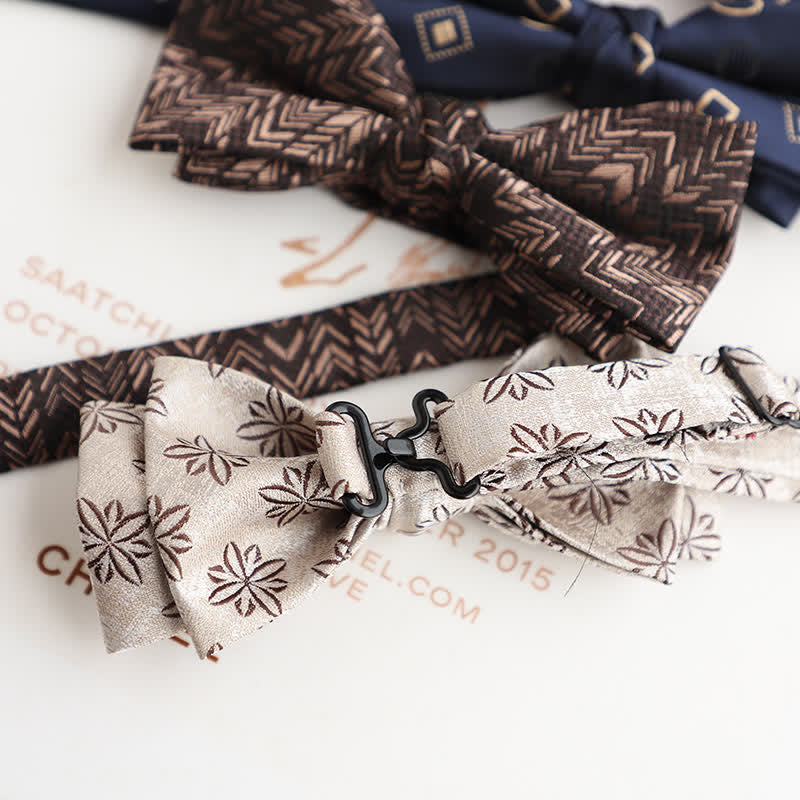 Papillon da uomo con motivo floreale vintage per abito da sposa