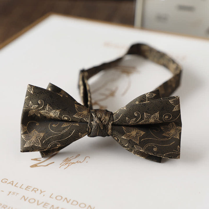 Papillon da uomo con motivo floreale vintage per abito da sposa