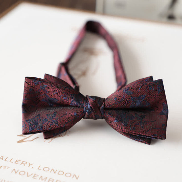 Papillon da uomo con motivo floreale vintage per abito da sposa