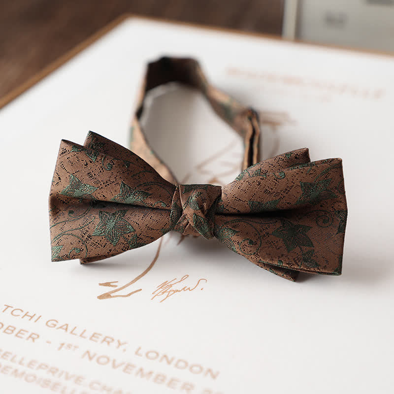 Papillon da uomo con motivo floreale vintage per abito da sposa