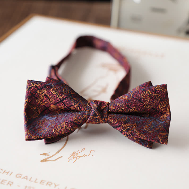 Papillon da uomo con motivo floreale vintage per abito da sposa