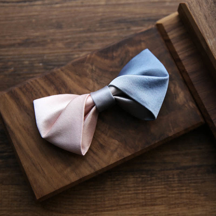 Papillon da uomo con sfumatura di colore rosa e blu