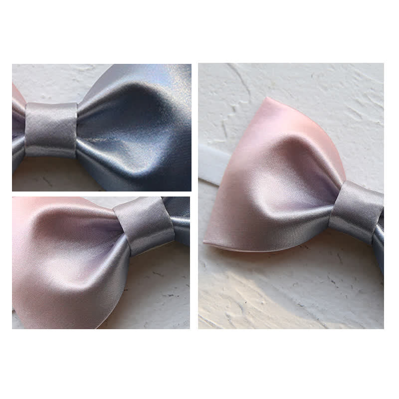 Papillon da uomo con sfumatura di colore rosa e blu