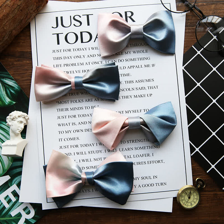 Papillon da uomo con sfumatura di colore rosa e blu