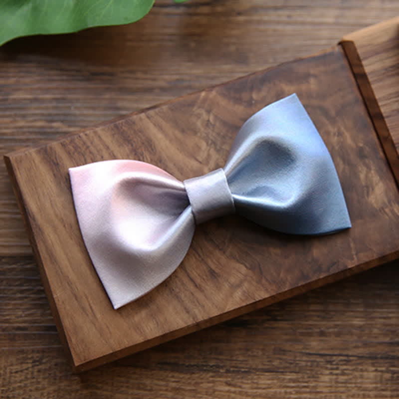 Papillon da uomo con sfumatura di colore rosa e blu