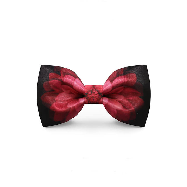 Papillon da uomo con stampa floreale rossa per matrimonio